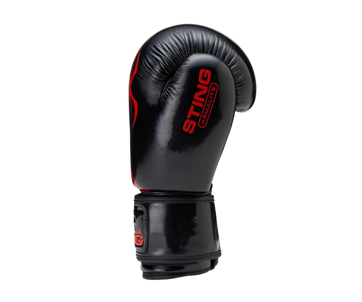 Sting Boxing Glove Black Red Right Side View