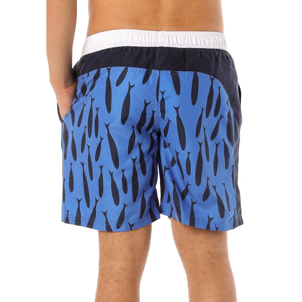 Scipo Mens Shorts Blue Back Side View