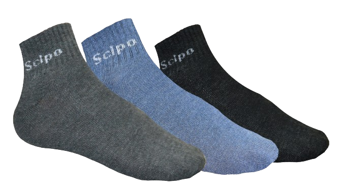 Scipo Socks Black ,Blue,Charcoal Side View