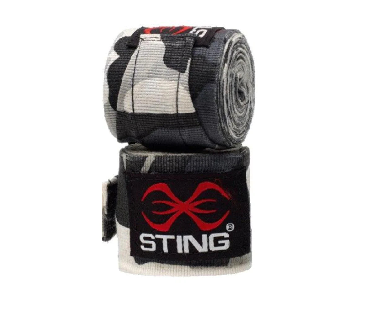 Sting Hand Wraps Snow Camo Side Views