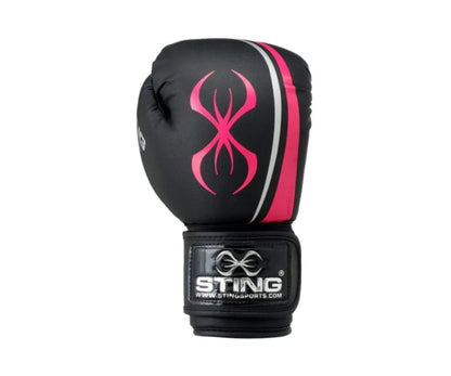 Sting Women Boxing Glove Black Pink Back Side View