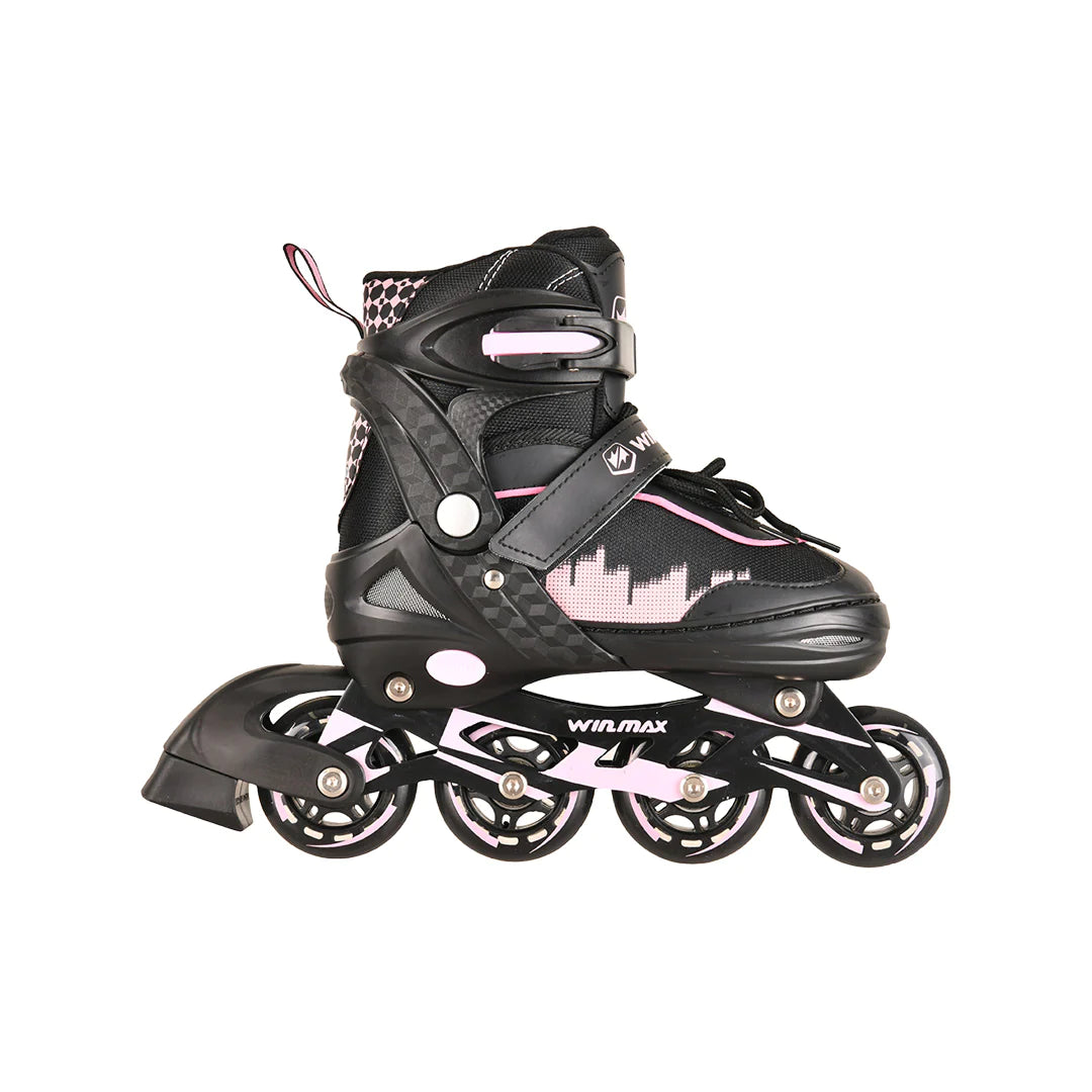 Winmax Quad Skate Black and Light Pink  Rear Back Side view