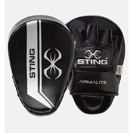 Sting Focus Mitt Black Front  and Back View