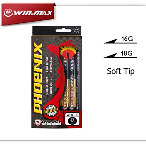 Winmax Unisex Adult Phoenix 18 G Brass Darts - (WMG11467)