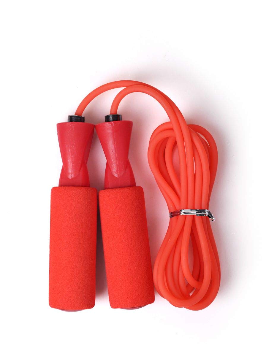 Winmax Weighted Rubber Jump Rope Red  Side Views