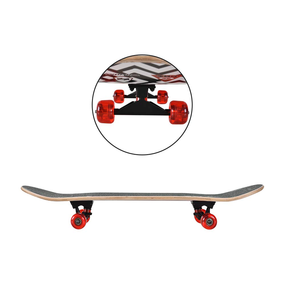 Winmax Skateboard Red White Black Design Right Side View