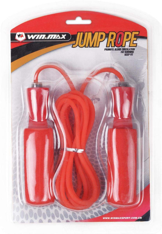 Winmax Weighted Rubber Jump Rope  Red Front View