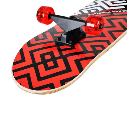 Winmax Skateboard Red White Black Design Back Wheel  View