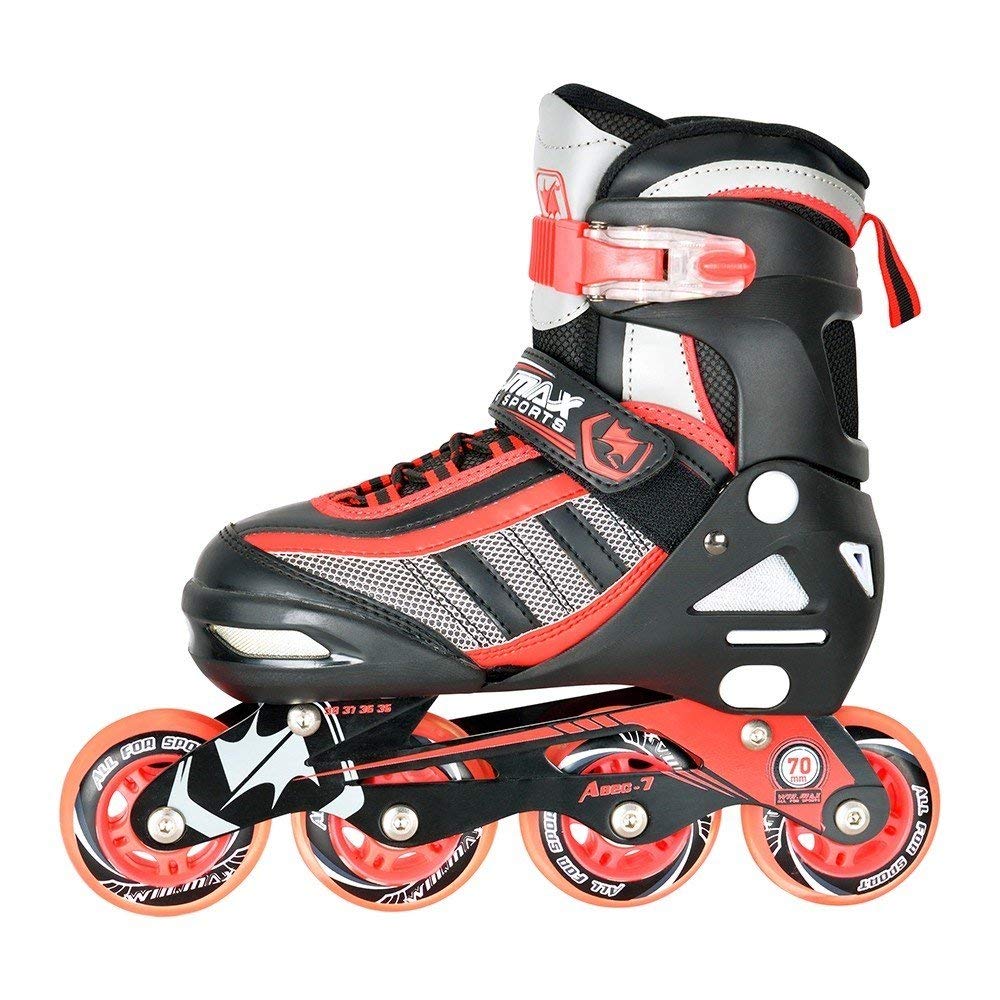 Winmax Inline  Skate Red Black Letf Side View