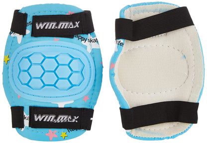 Winmax Junior Protecrors Light Blue Black  Front and Back View